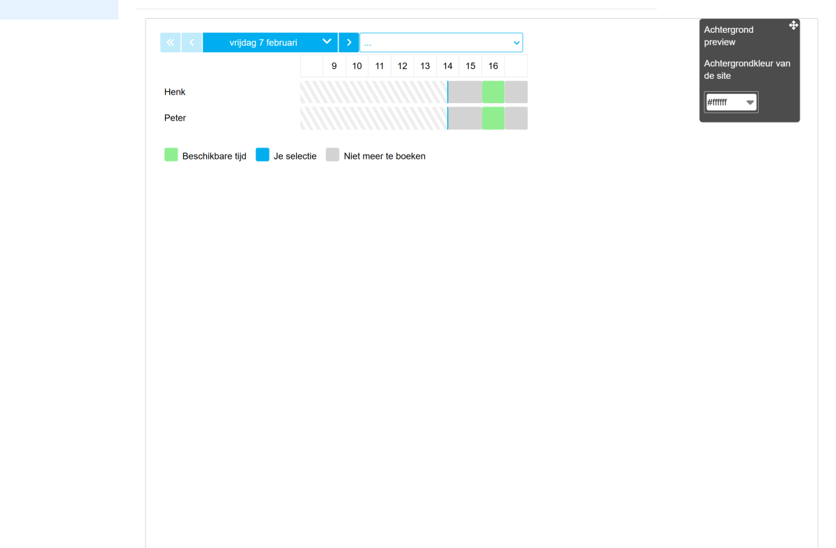 Banenrooster layout