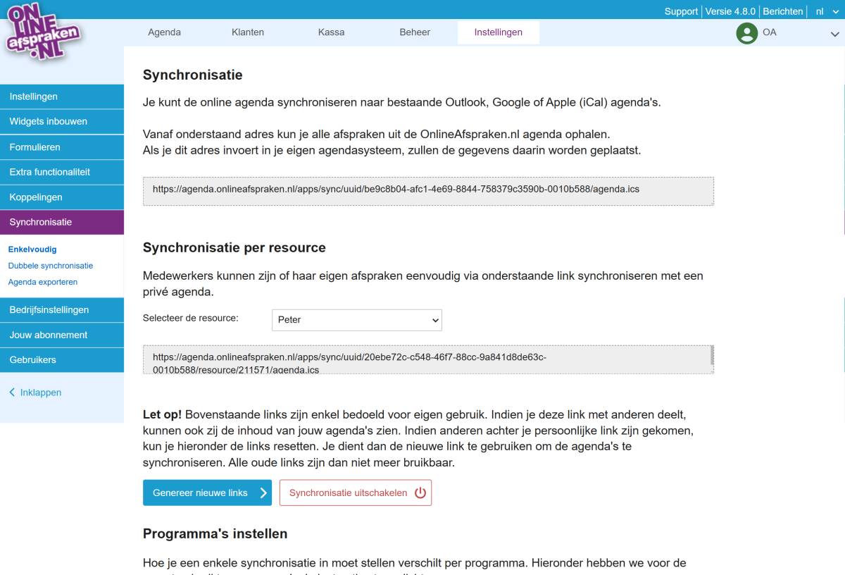 Enkelvoudige sync