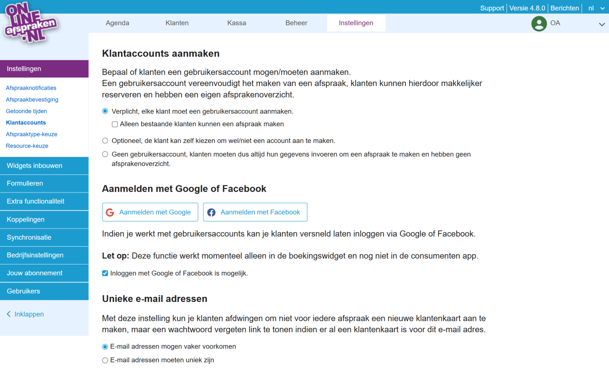 Gebruikersaccounts instellen