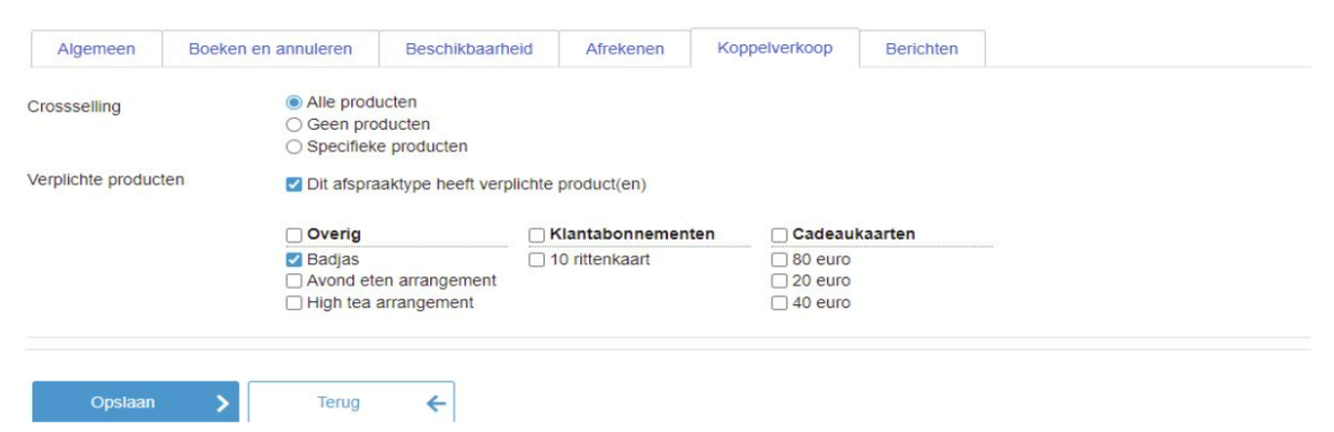 verplichte producten