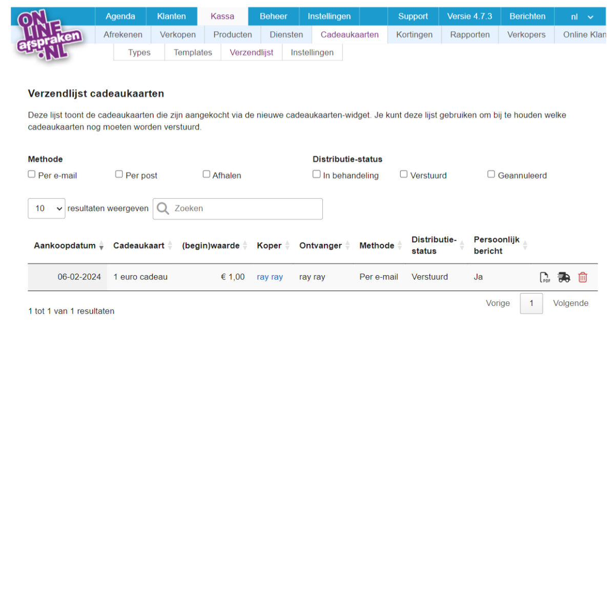 cadeaukaarten