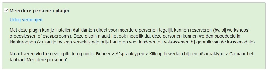 meerdere personen plugin activeren
