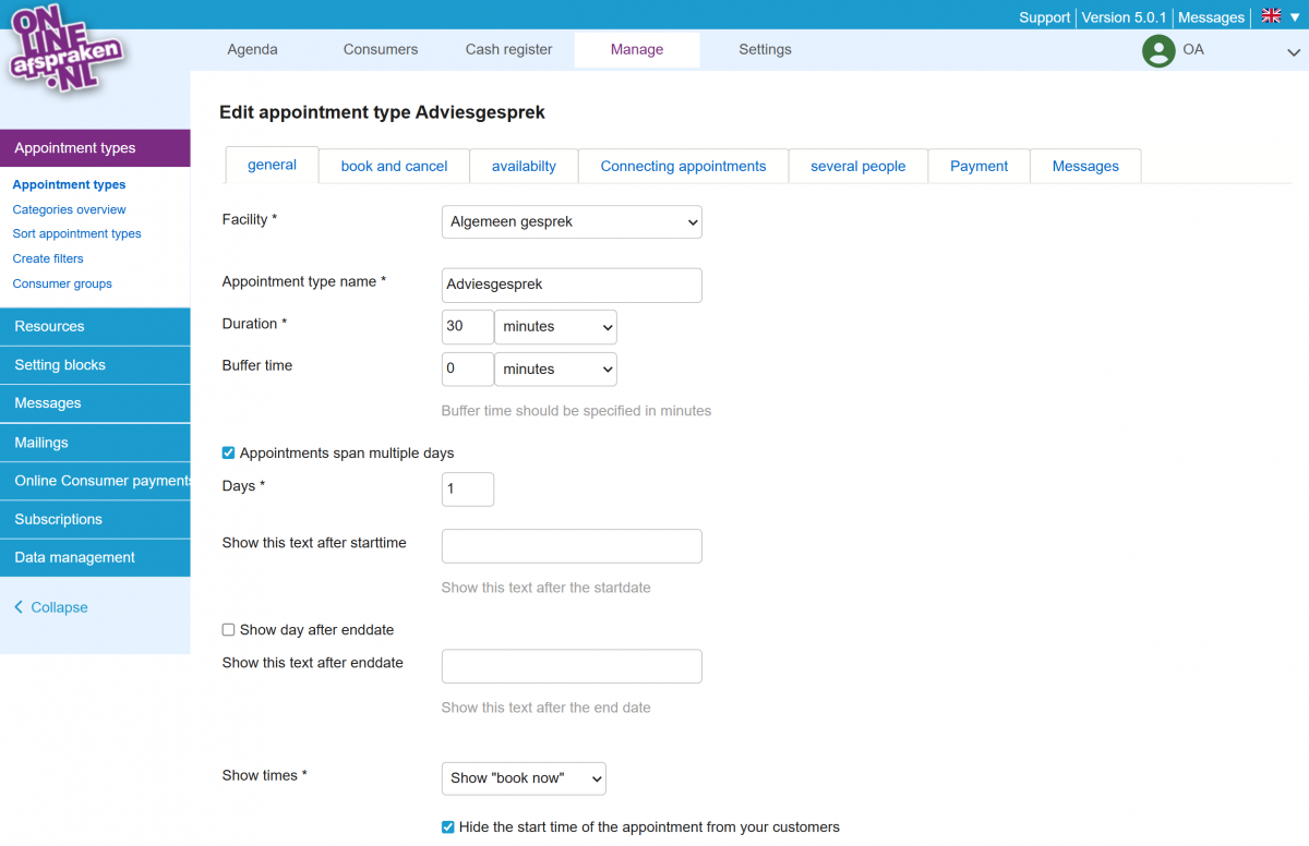 using the multiple days plugin