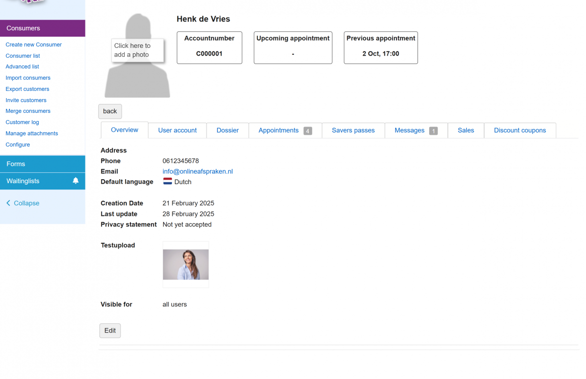 file upload visible on the client card